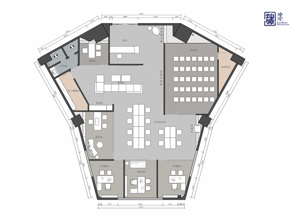 廣西辦公室裝修區(qū)域規(guī)劃平面圖 廣西辦公室裝修區(qū)域規(guī)劃平面圖